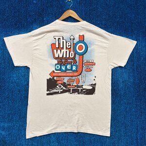 The Who The Song Is Over Tour Rock Beige T-Shirt Size Large